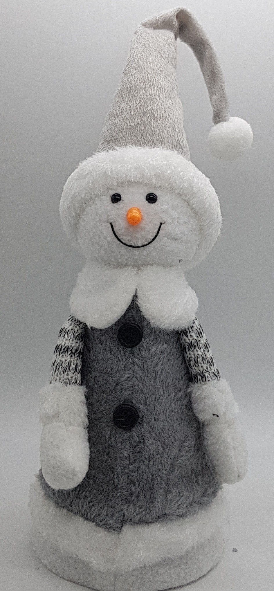 Снеговик на бутылку, в сером