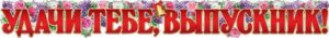 Гирлянда УДАЧИ ТЕБЕ, ВЫПУСКНИК!