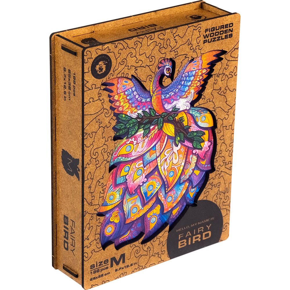 Пазлы деревянные Сказочная птица М