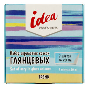 Краски акриловые VISTA-ARTISTA idea глянцевые  9цв. по 20мл