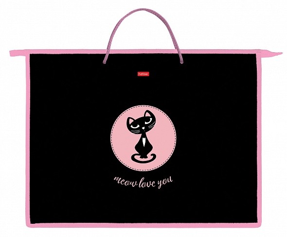 Папка с ручками  А3 Hatber Мур Мяу