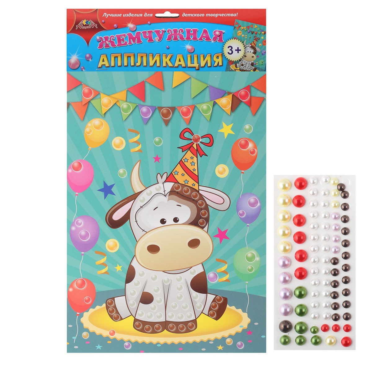 Аппликация жемчужная АппликА Праздник