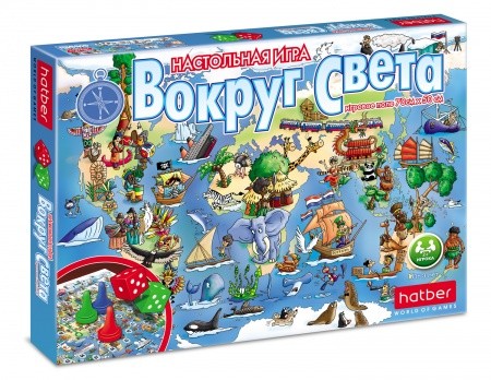 Игра настольная Hatber Вокруг света (ходилка)