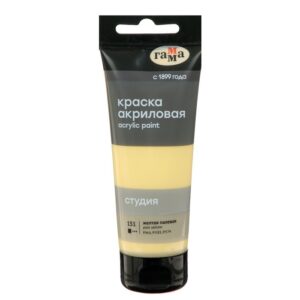 Краска акриловая художественная ГАММА 75мл желтая