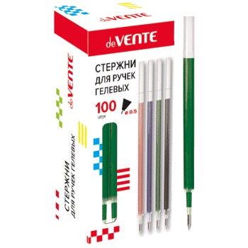 Стержень гел. deVENTE 130мм, зеленый 0,5мм