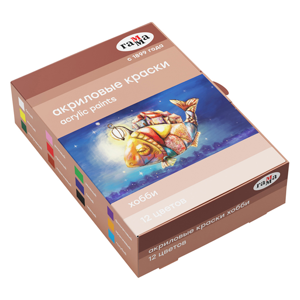 Краски акриловые 12цв. 20мл Гамма Хобби