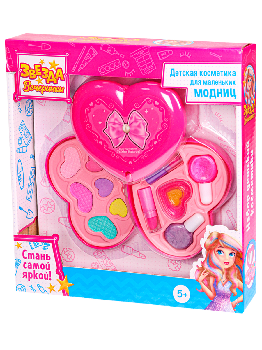 Набор детской косметики Сердечко (лак, тени, помад