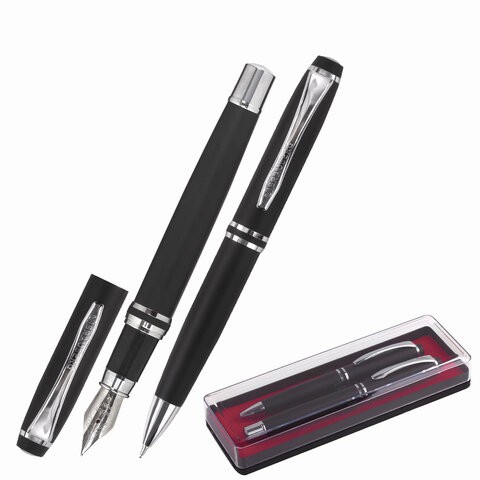 Набор ручек подарочных BRAUBERG Duetto (шариковая,