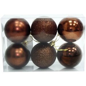 Игрушка новогодняя ШАР 60мм пласт., кофейный