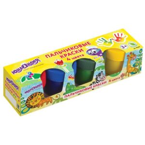 Краски пальчиковые ЮНЛАНДИЯ 4цв.