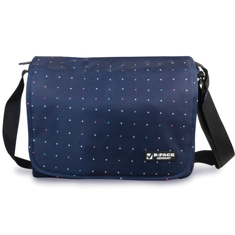 Сумка BRAUBERG B-PACK темн/синяя, горош. д/дев