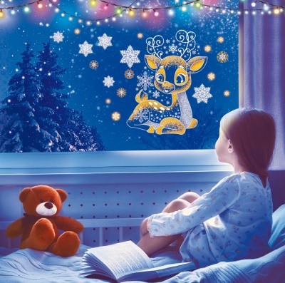 Наклейка декор. новогодняя ОЛЕНЁНОК