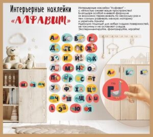 Наклейка декоративная  Алфавит