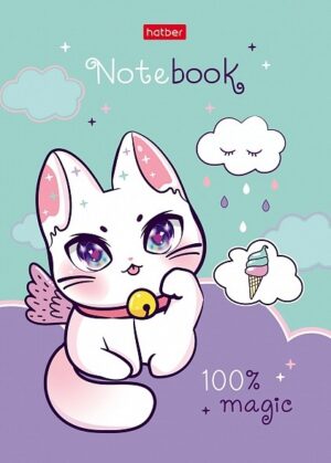 Бизнес-блокнот А6 80л. Hatber 100% magic, клетка