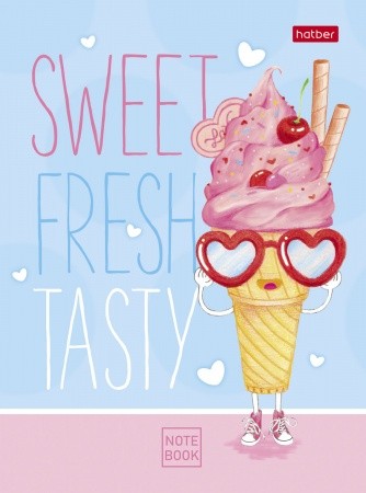 Бизнес-блокнот А6 80л. Hatber Веселая мороженка,
