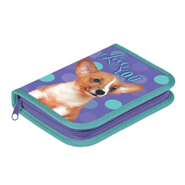 Пенал 1отд. Hatber 190х130мм  Любимый щенок