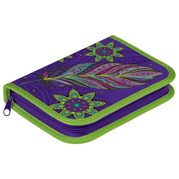 Пенал 1отд. Hatber 190х130мм  ПЕРО ЖАР-ПТИЦЫ