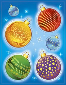 Наклейка новогодняя 129*167мм