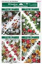 Наклейка новогодняя Квадра 30х42см