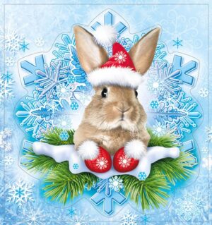 Наклейка оформительская Зайка