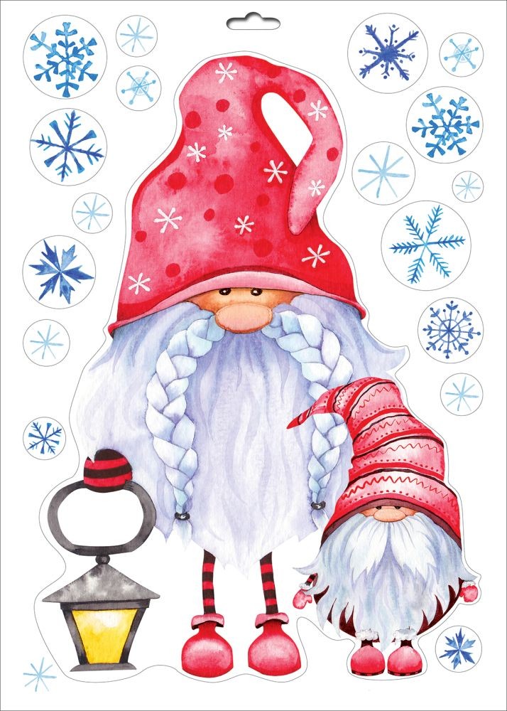 Наклейка оформительская Помощники Деда Мороза