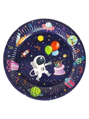 Тарелка бумажная Космос ( 6шт), 23см