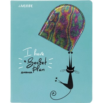 Дневник 1-11кл 7БЦ deVENTE Naughty kitty, голубой