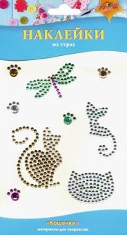 Наклейки из страз КОШЕЧКИ