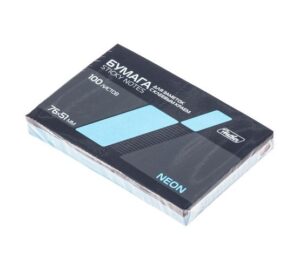 Блок для записей клейкий 51х76мм Hatber неон Голубой