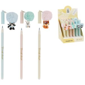 Ручка гелевая MESHU Fluffy Friends стираемая синяя