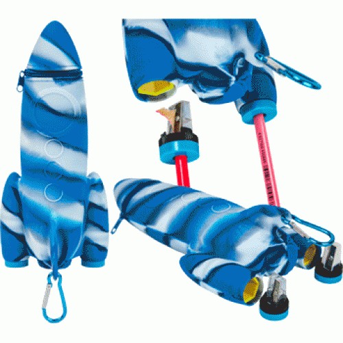 Пенал на молнии силикон 200х65мм deVENTE Rocket фи