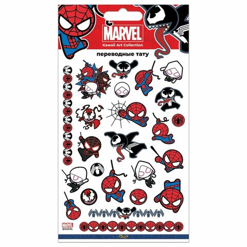 Наклейки-тату переводные Kawaii Art Человек-паук,