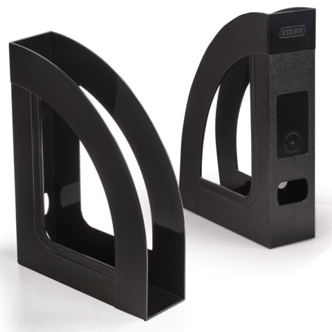 Лоток вертик. Респект-эконом СТАММ, черный 70мм