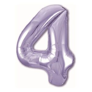 Шар Agura Slim пастельный фиолетовый ЦИФРА 4 40"/1