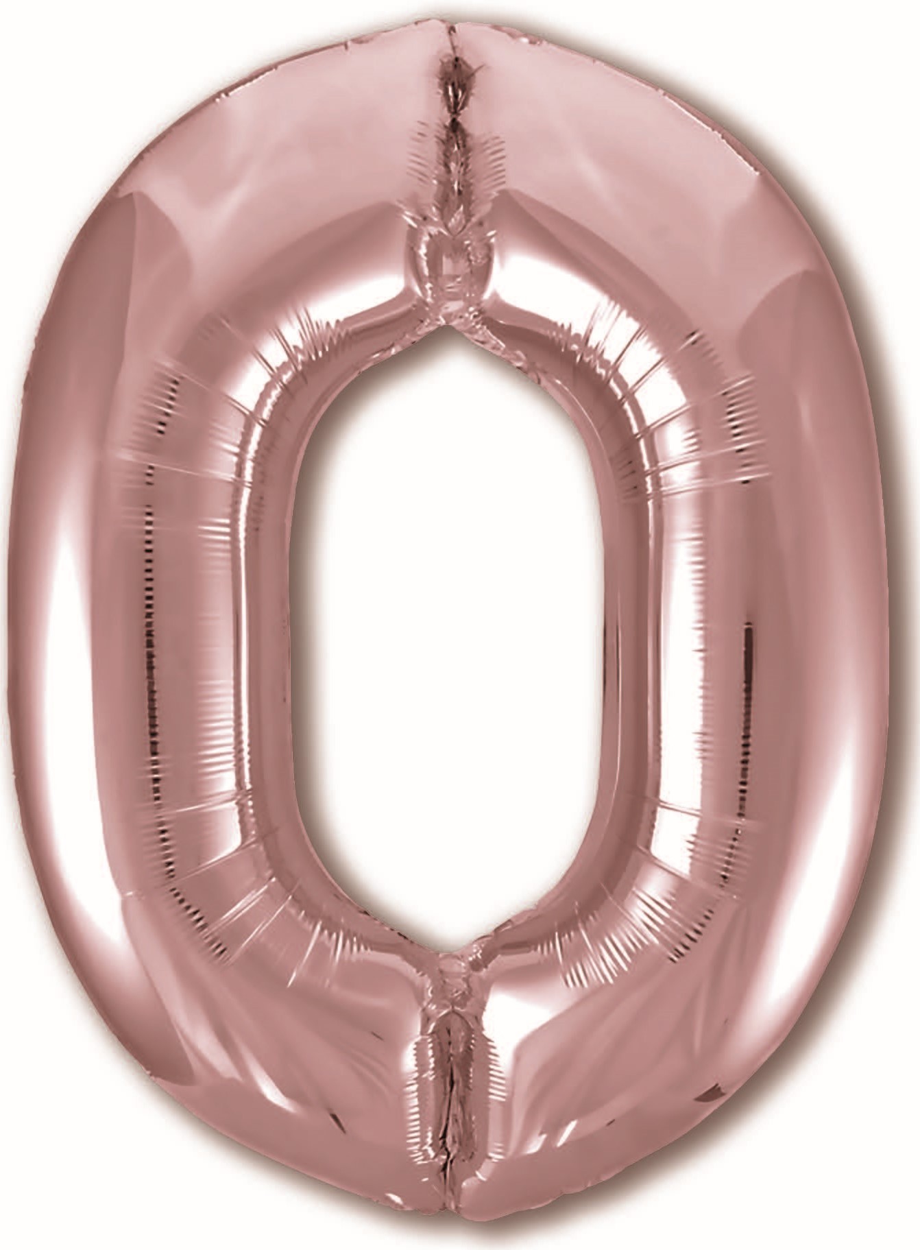 Шар Agura Slim розовое золото ЦИФРА 0 40"/102см