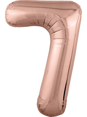 Шар Agura Slim розовое золото ЦИФРА 7 40"/102см