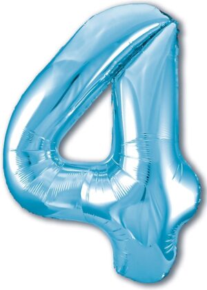Шар Agura Slim холодный голубой ЦИФРА 4 40"/102см