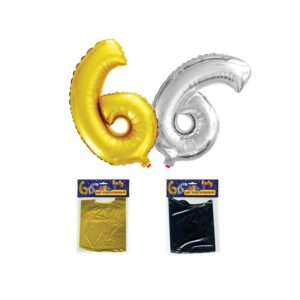 Шар фольгир. ЦИФРА "6" 35см