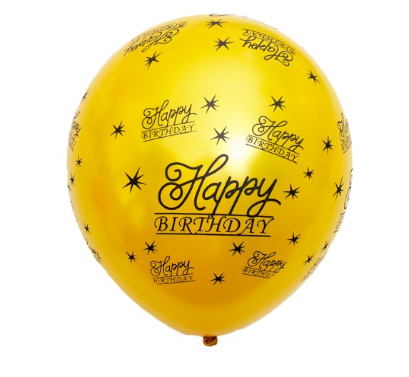 Шары воздушные Happy birthday, металл золото