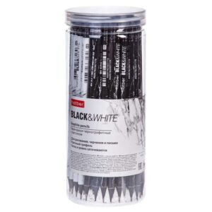 Карандаш чернографитный Hatber Black&White НВ, с/л