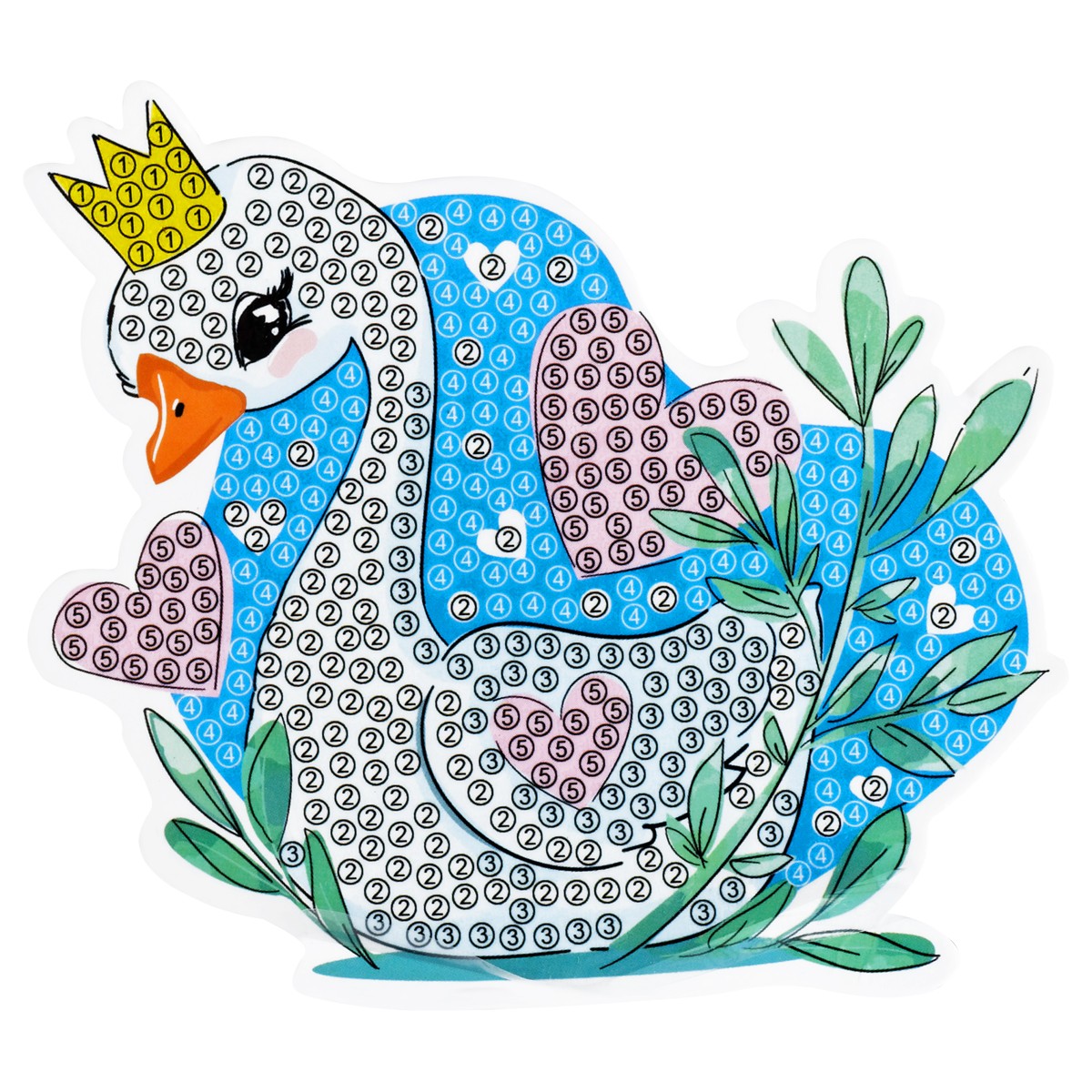 Магнит Алмазная мозайка ТРИ СОВЫ Принцесса лебедь