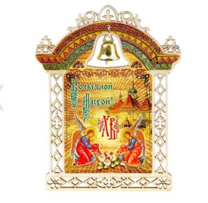 Магнит Пасхальный, деревян. с колокольчиком