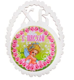 Магнит Пасхальный, деревянный