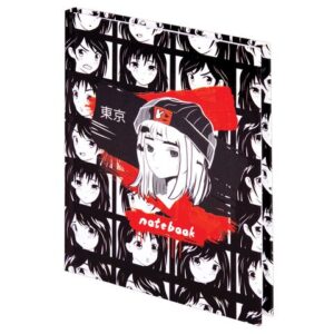 Блокнот 80л. А6 STAFF Аниме клетка, тверд.обложка