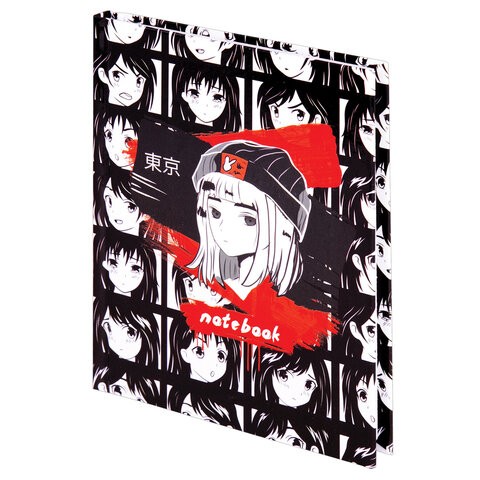 Блокнот 80л. А6 STAFF Аниме клетка, тверд.обложка