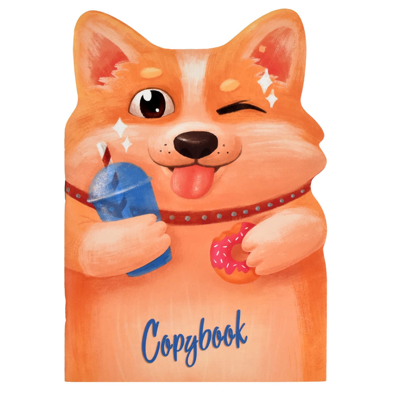 Тетрадь 40 л, 180х255мм Феникс Корги с пончиком