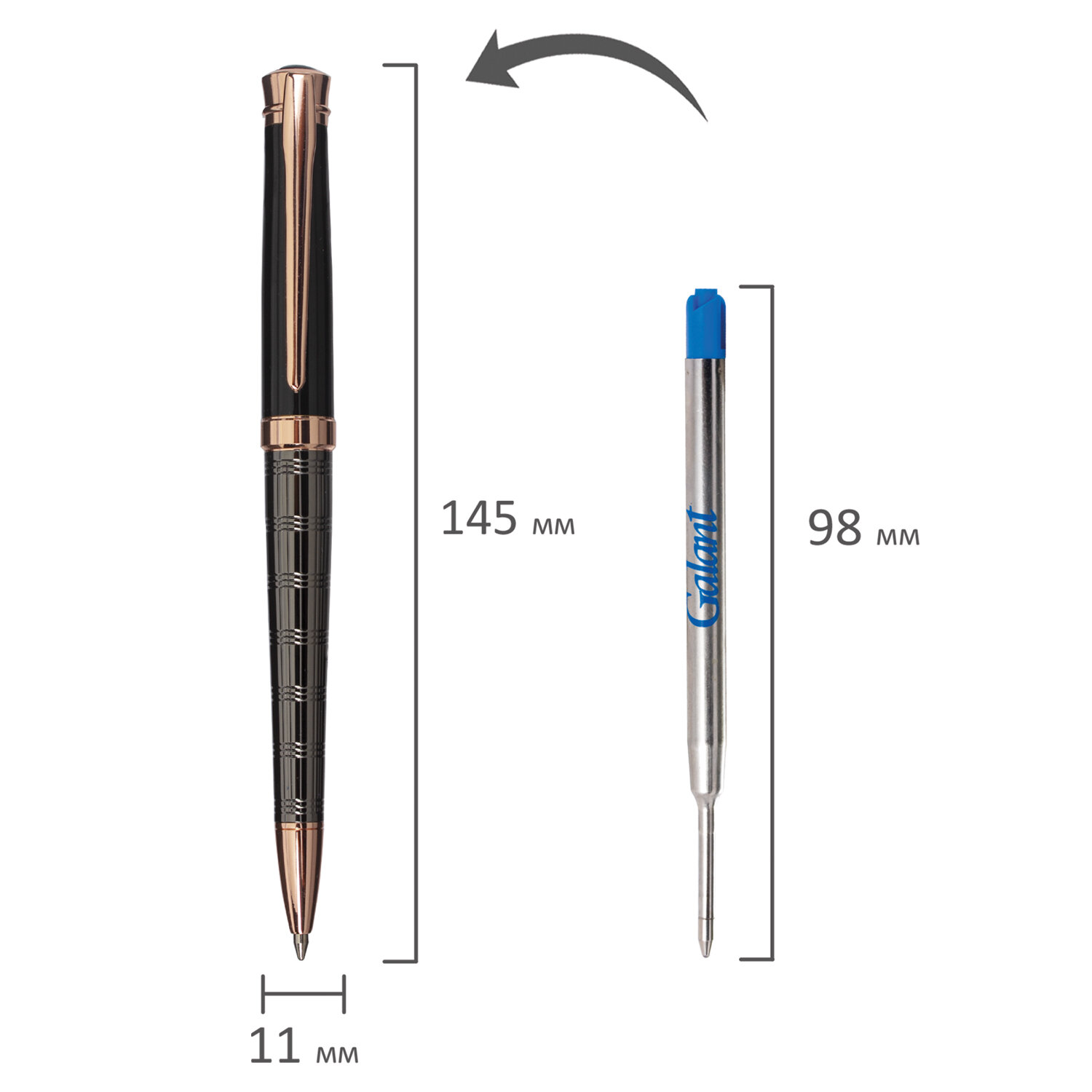 Ручка шариковая GALANT COLLAGE подарочная, черный/