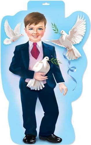 Плакат ШКОЛЬНИКИ С ГОЛУБЯМИ А3