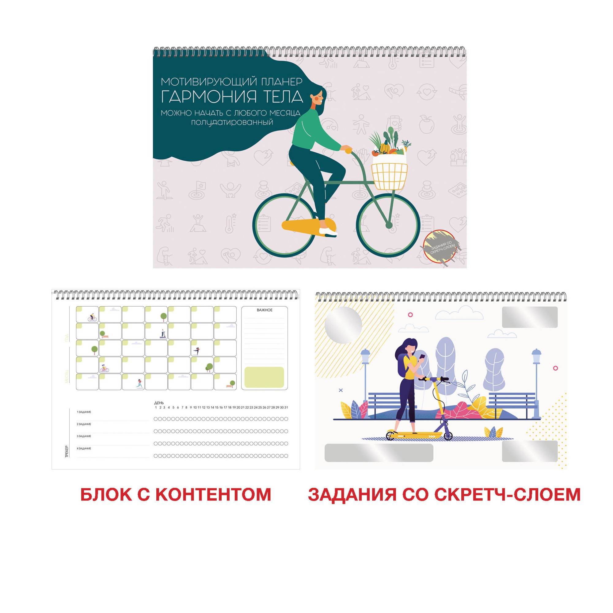 Планер 12л. 340х240мм Канц-Эксмо Гармония тела 1,