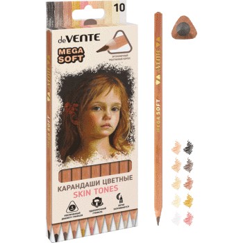 Карандаши цветные deVENTE Skin Tints 10 цв.оттенки